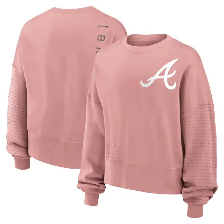 Haut ras du cou Nike Statement MLB pour femme Atlanta Braves 24 PNK