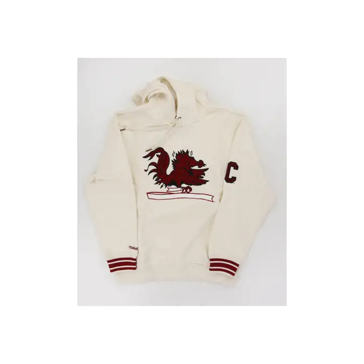 UNI OF SOUTH CAROLINA Crème NCAA CHAÎNETTE MOLLETON À CAPUCHE EPAIS
