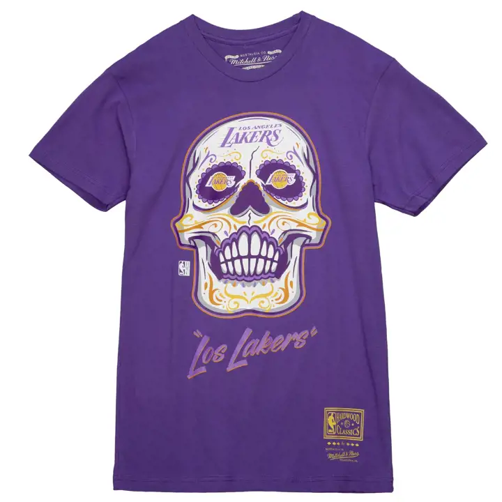 T-shirt Los Angeles Lakers NBA Sugar Skull VIOLETTE