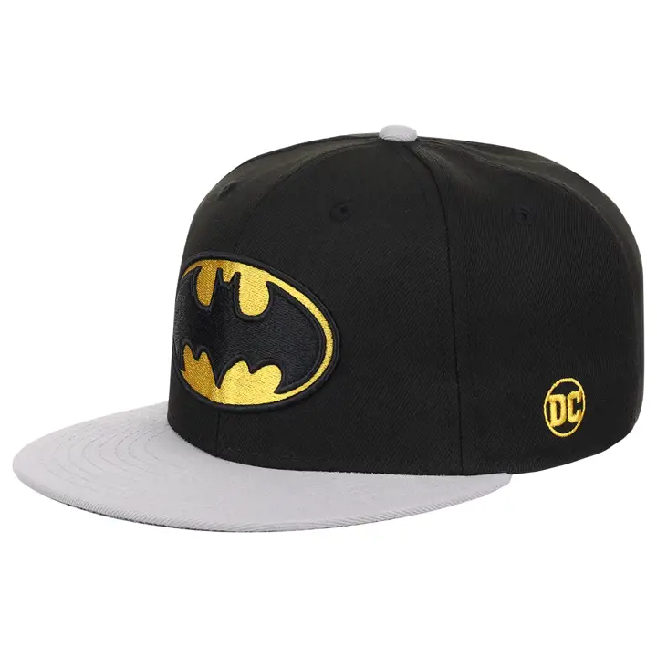 Casquette Snapback Batman DC avec motif Comics UV NOI/GRI