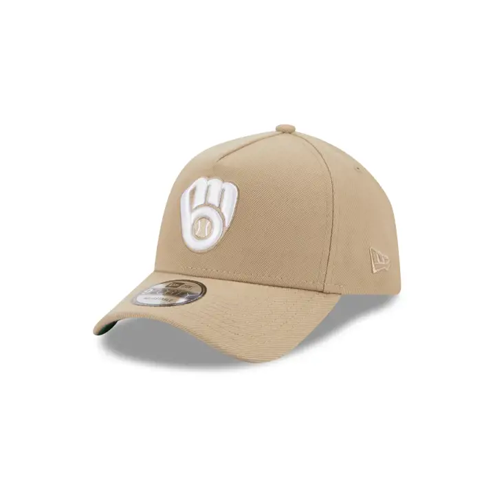 Milwaukee Brewers MLB Redouble Casquette 9FORTY Camel/WHT