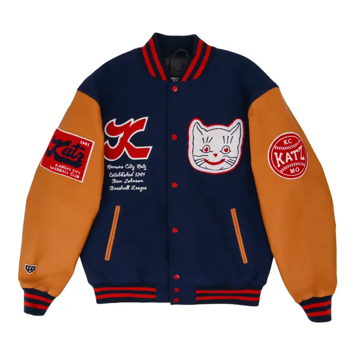 Kansas City Katz EFF DNA VESTE TEDDY BLEUE MARINE