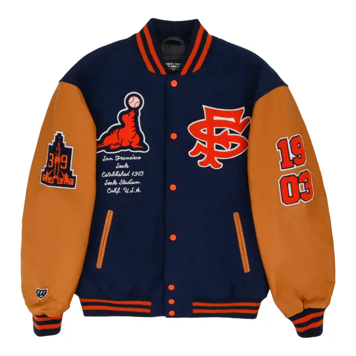 San Francisco Seals VESTE VARSITY EFF DNA BLEU MARINE