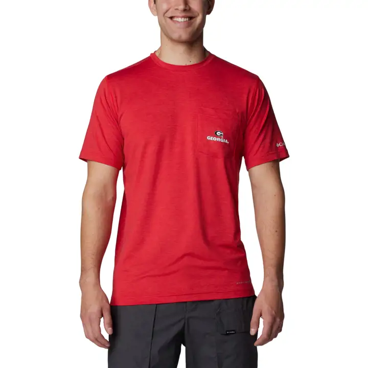 T-shirt Red Georgia Bulldogs NCAA Collegiate Tech Trail