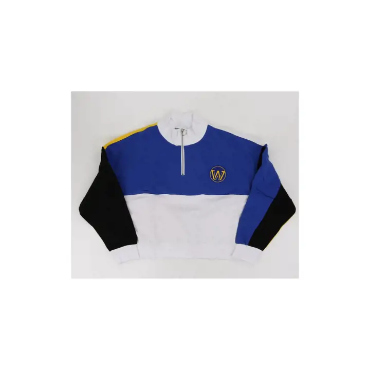Haut de survêtement NBA Golden State Warriors pour femme, 1/2 zip, colour block, 23 rbl