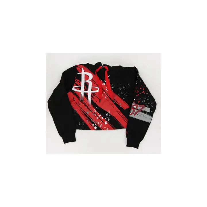 Sweat à capuche court en molleton pour femme Houston Rockets NBA 23 noir