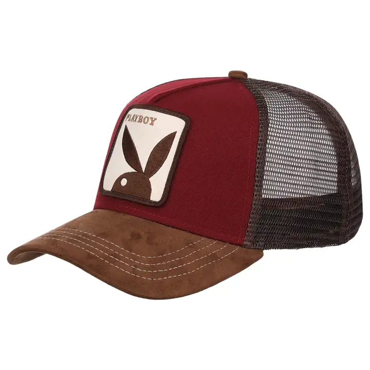Playboy Casquette de camionneur en maille canneberge MAR/BRN