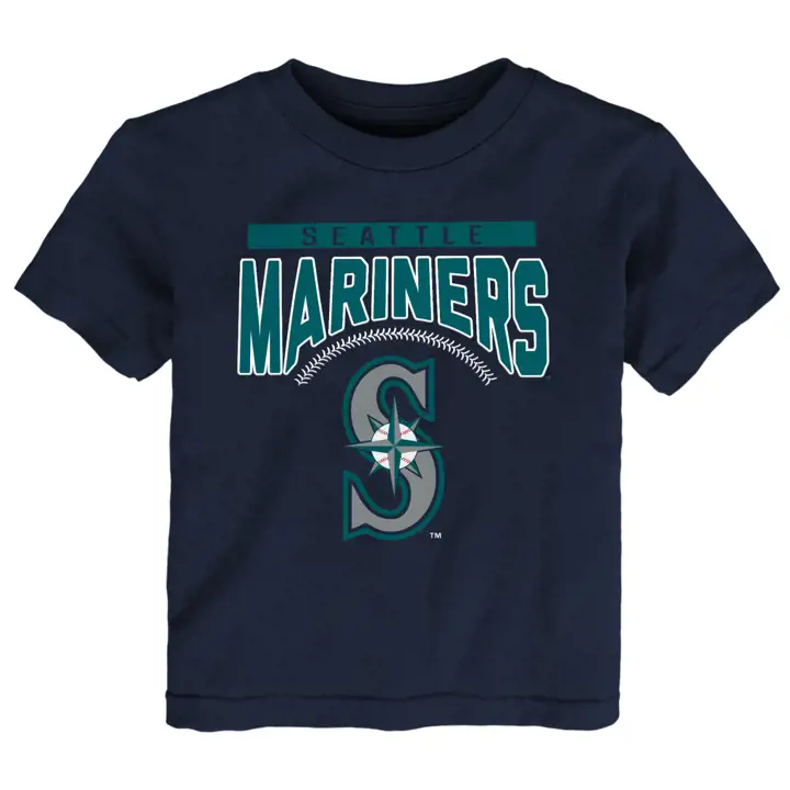 T-shirt marin MLB Shutout pour tout-petits SEATTLE MARINERS