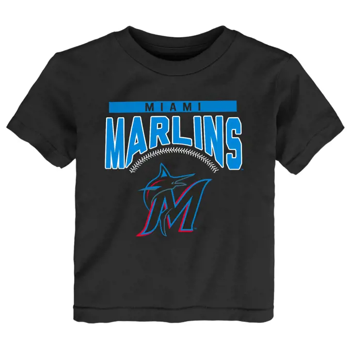 T-shirt enfant MLB Miami Marlins Shutout NOIR