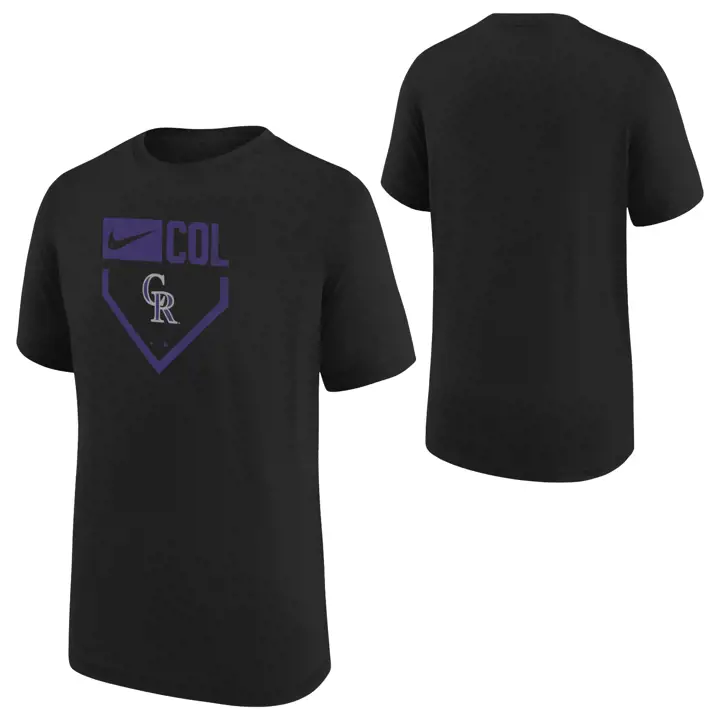 T-shirt Enfant MLB Colorado Rockies Home Plate Icon BLK