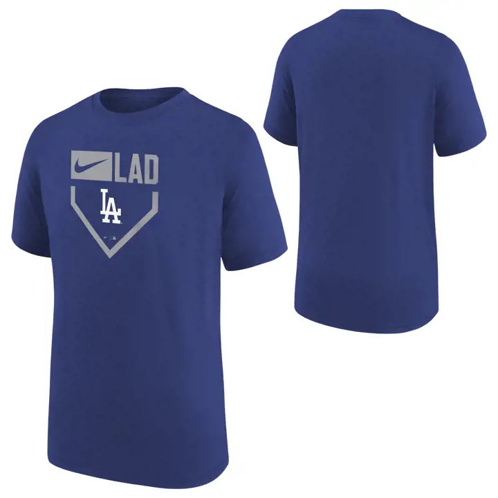 T-Shirt LOS ANGELES DODGERS MLB Youth Home Plate Icon BLEU