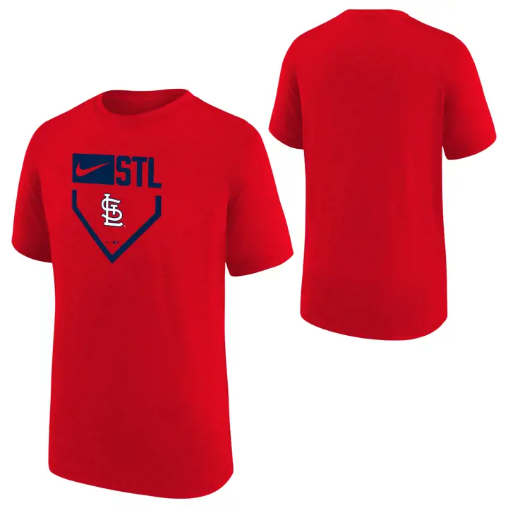 T-Shirt ST. LOUIS CARDINALS MLB Jeune Garçon Icône de Plaque de But Rouge