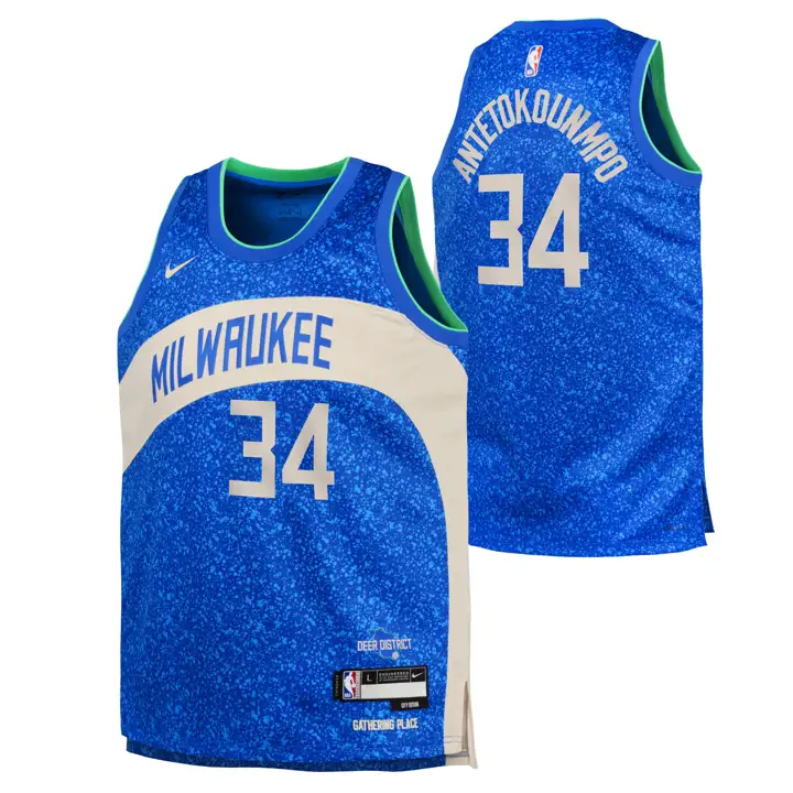 Maillot City Edition NBA Jeunesse Milwaukee Bucks Antetokounmpo
