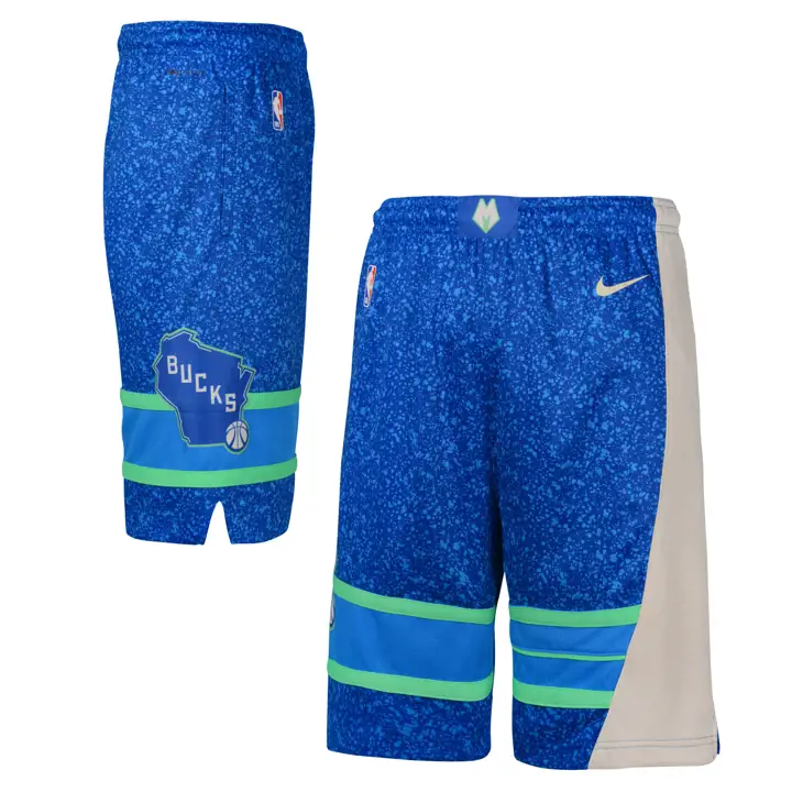 Short bleu Milwaukee Bucks NBA Youth City Edition