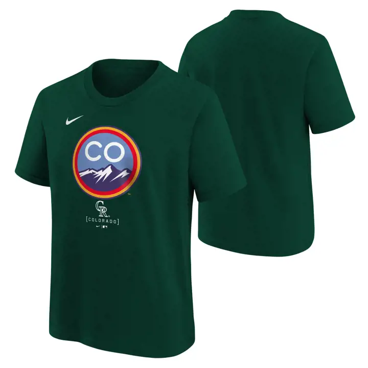 T-shirt junior à logo Colorado Rockies MLB City Connect vert