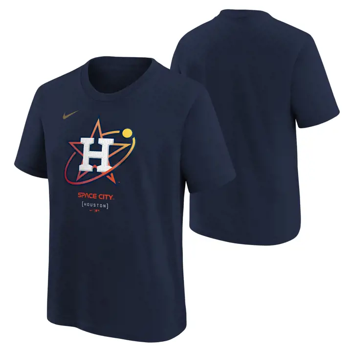 T-shirt marine à logo enfant MLB Houston Astros City Connect