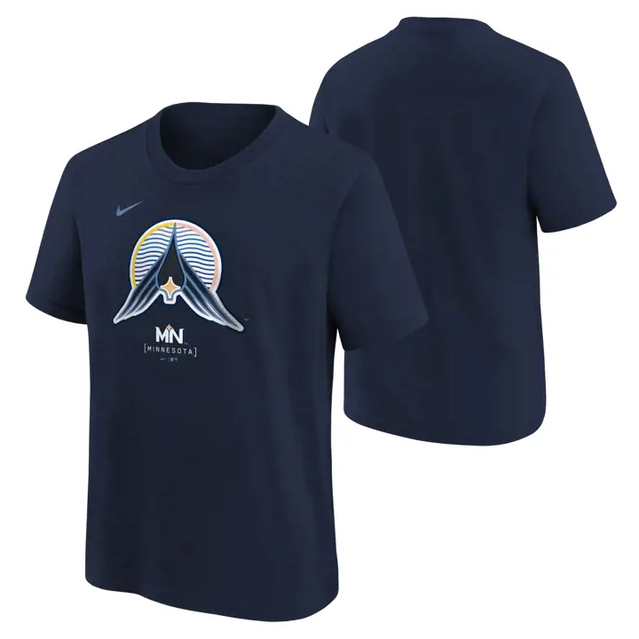 T-shirt junior à logo MLB City Connect des Twins du Minnesota - BLEU MARINE