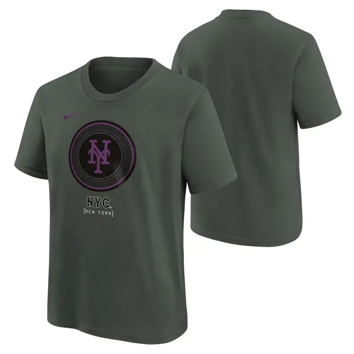 T-shirt logo NEW YORK METS MLB Youth City Connect ANTHRACITE