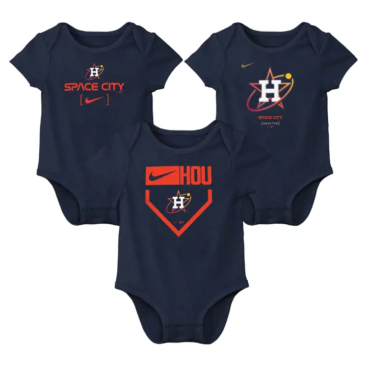 HOUSTON ASTROS MLB Ensemble de 3 pièces nouveau-né City Connect marine