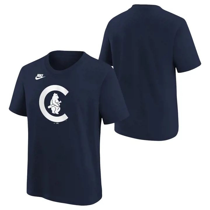 T-shirt à logo CHICAGO CUBS MLB Coop pour jeune – Bleu moyen