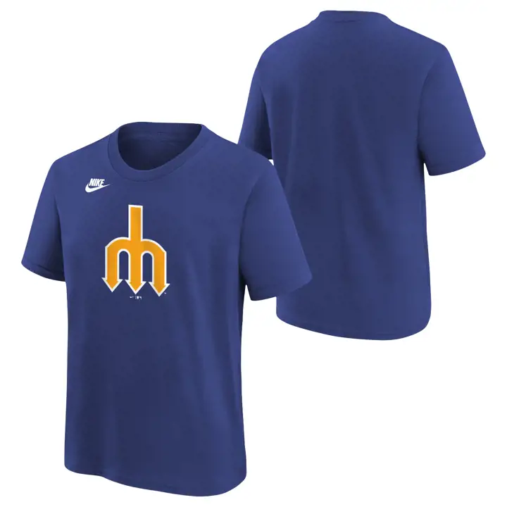 T-Shirt bleu pour jeune MLB Seattle Mariners (Logo Coop)