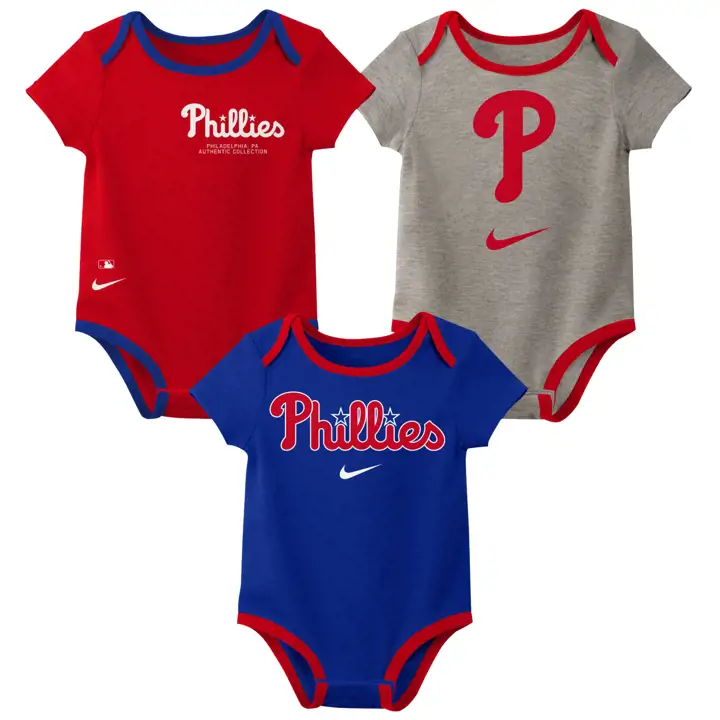 Coffret 3 pièces pour nouveau-né MLB Nike Philadelphia Phillies rouge
