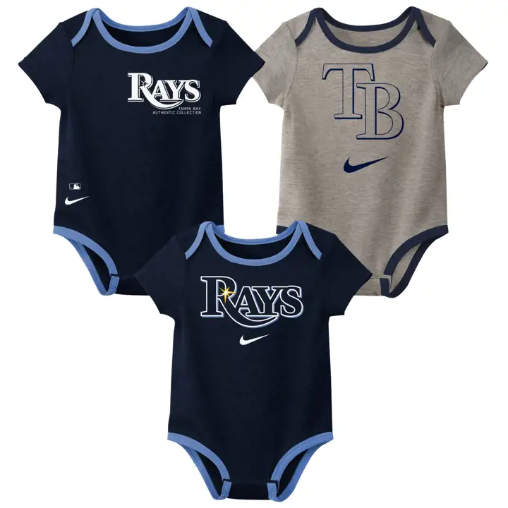 Ensemble de 3 articles Nike MLB Tampa Bay Rays pour nouveau-né - Bleu