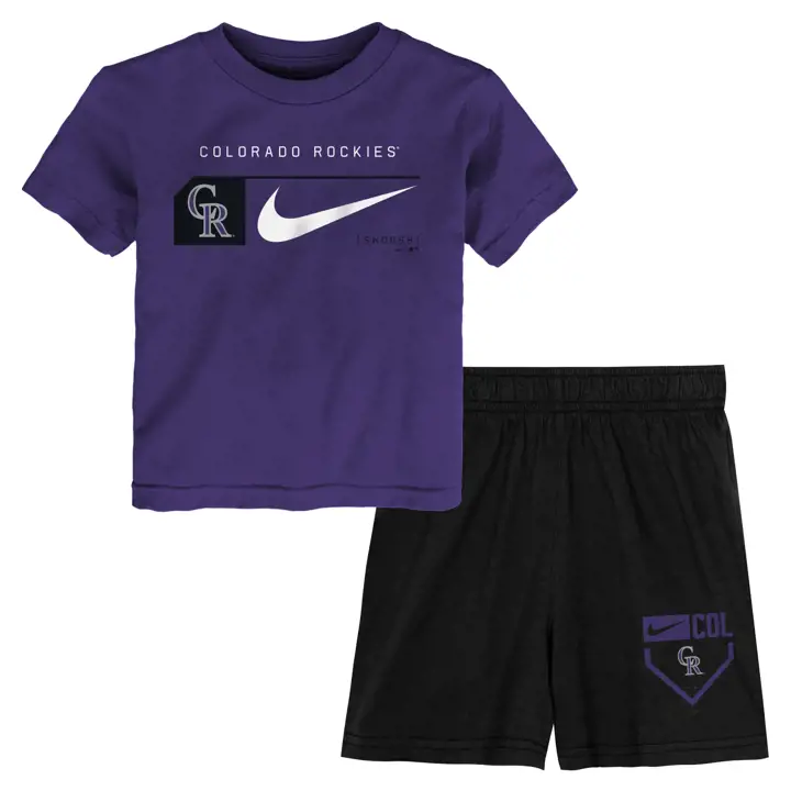 COLORADO ROCKIES MLB Enfants Nike Lot de 2 shorts VIOLET