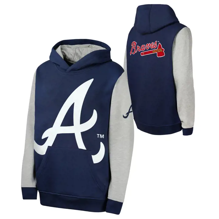 ATLANTA BRAVES MLB Sweat à capuche Fly Ball pour jeunes marine