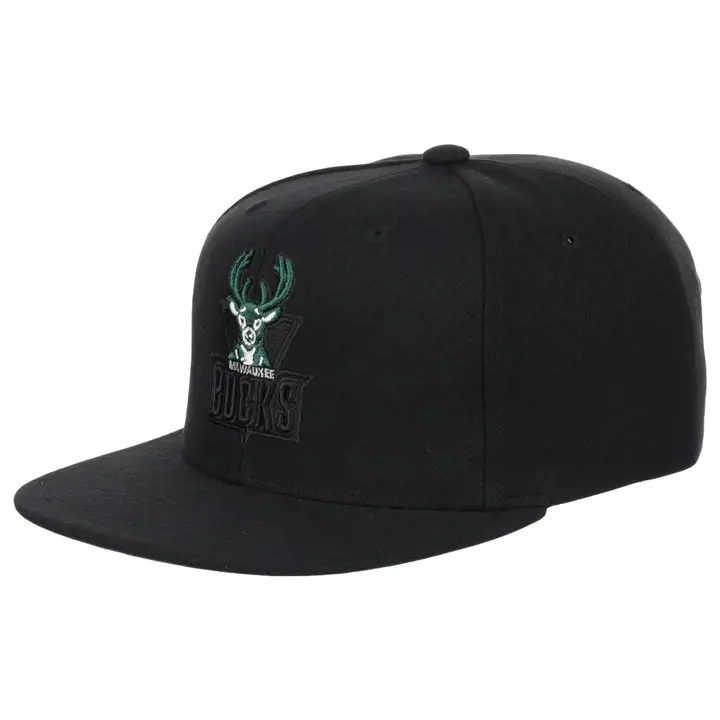 Casquette snapback avec logo des éléments des Milwaukee Bucks NBA MN Noir/Noir/Vert