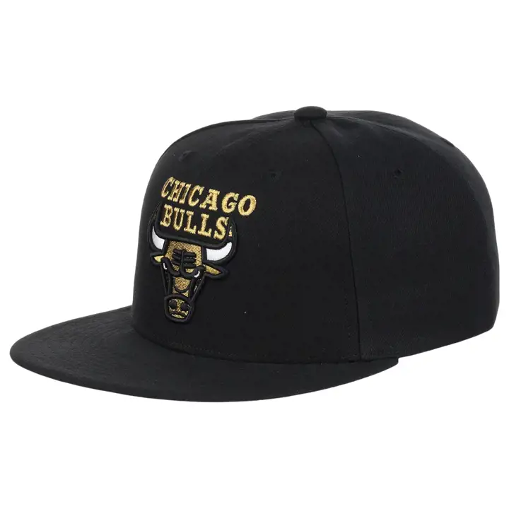 Casquette Snapback Chicago Bulls NBA MN Metallic Gold Noir/Noir/Gris