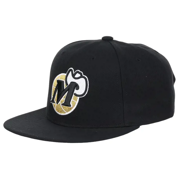 Dallas Mavericks NBA MN Casquette Snapback Dorée Métallique NOI/NOI/GRI