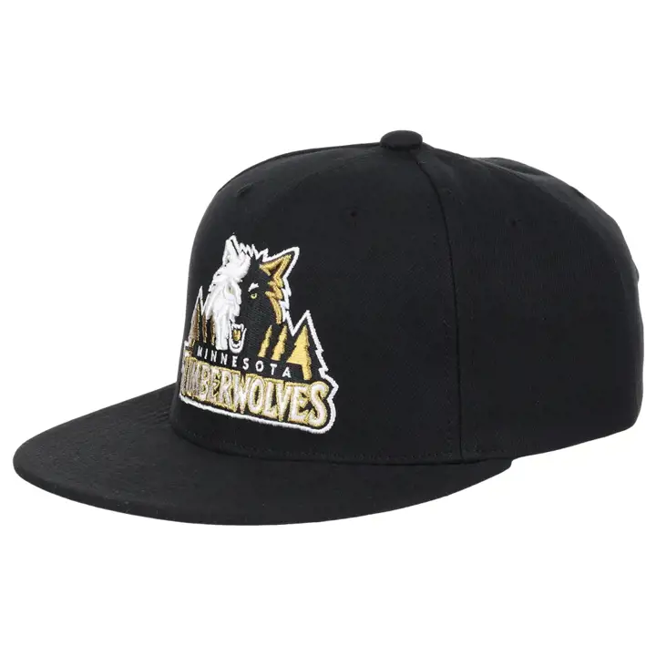Casquette snapback Minnesota Timberwolves NBA MN or métallisé NOIR/NOIR