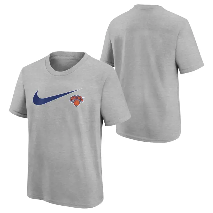 T-shirt NBA Swoosh gris pour jeune des New York Knicks