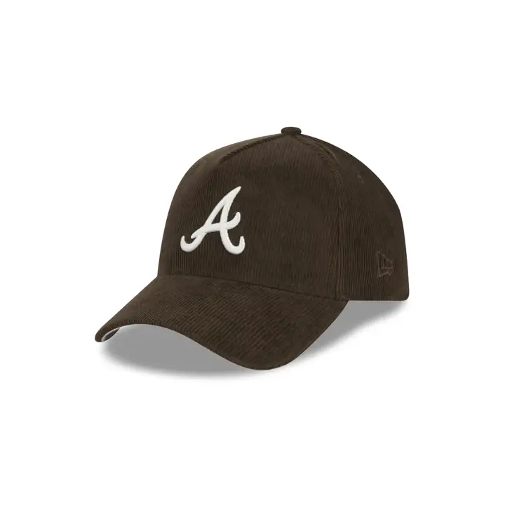 CASQUETTE EN VELOURS CÔTELÉ ATLANTA BRAVES A-FRAME WS 2021 BLNC/GRFO