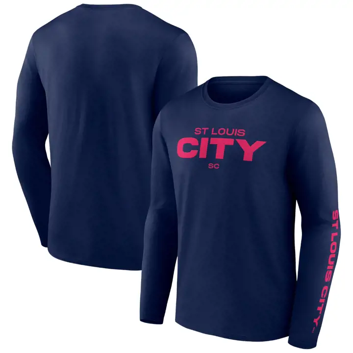 T-shirt manches longues St. Louis City SC MLS Tonal Play Bleu marine