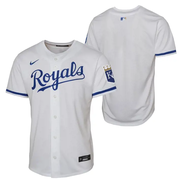 Maillot vierge limité MLB des Kansas City Royals pour jeune domicile blanc