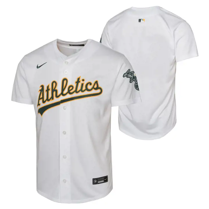 Maillot vierge Oakland Athletics MLB pour jeune, édition limitée, domicile, blanc