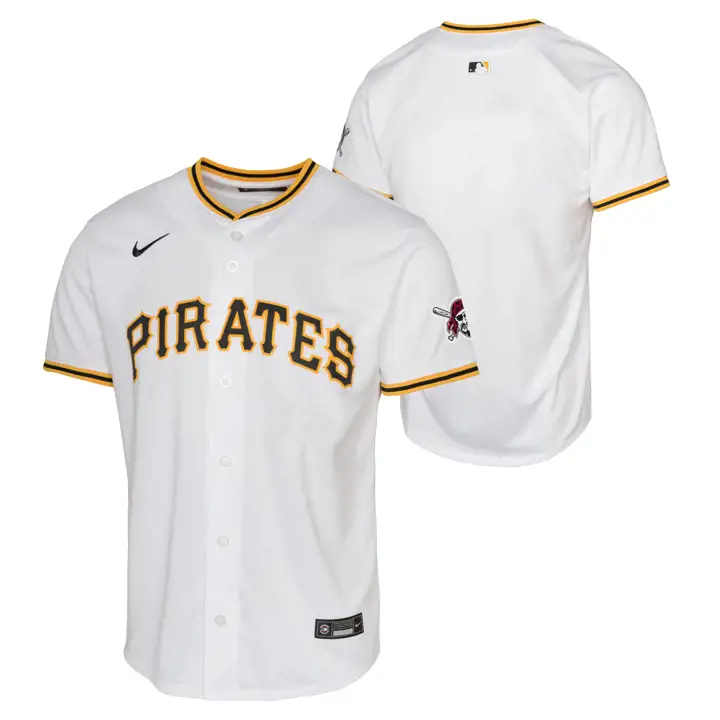 Maillot vierge limité blanc domicile MLB pour jeune des Pirates de Pittsburgh