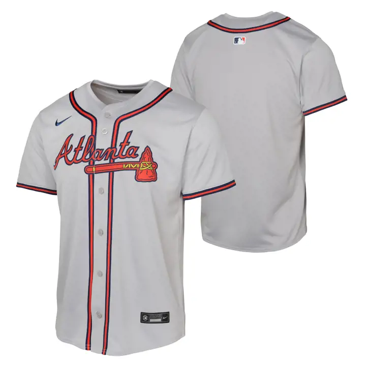 ATLANTA BRAVES MLB Maillot vierge limité pour jeune Route GRY