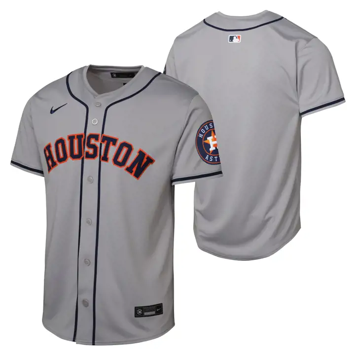 HOUSTON ASTROS MLB Maillot Jeune Vierge Édition Limitée Extérieur Gris