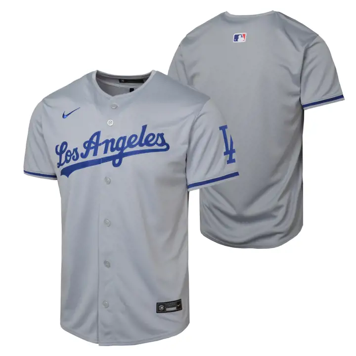 Maillot vierge Youth Limited MLB des Dodgers de Los Angeles, gris anthracite