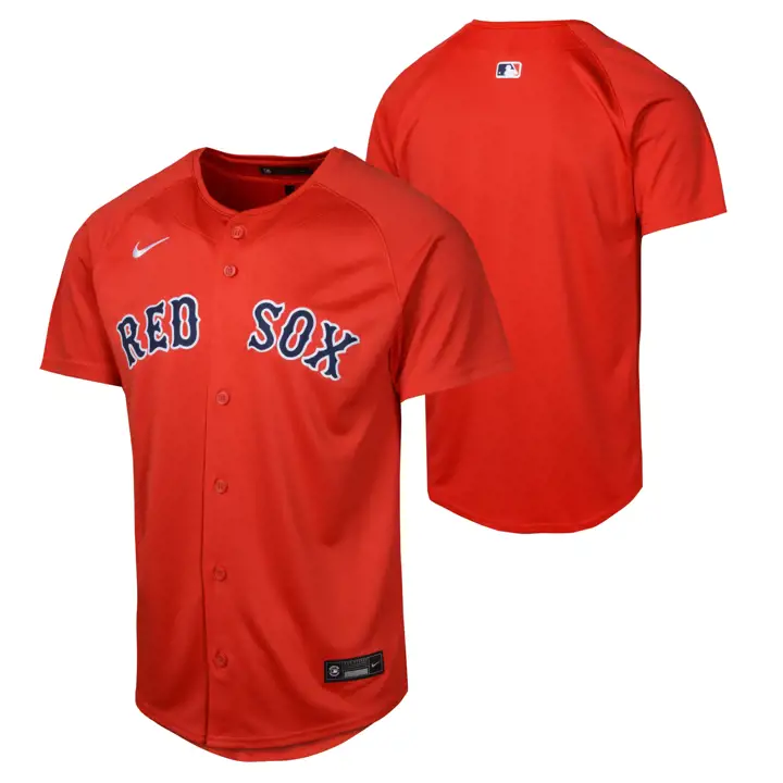 Maillot vierge alternatif rouge 1 MLB pour jeunes des Red Sox de Boston
