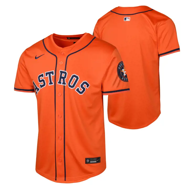 Maillot de jeunesse sans nom HOUSTON ASTROS MLB, édition limitée, ALT 1 ORG