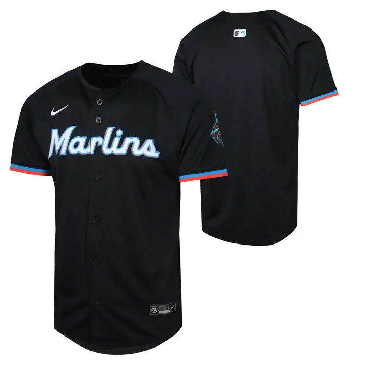 MIAMI MARLINS MLB Maillot Jeunesse Limited Vierge ALT 1 NOIR