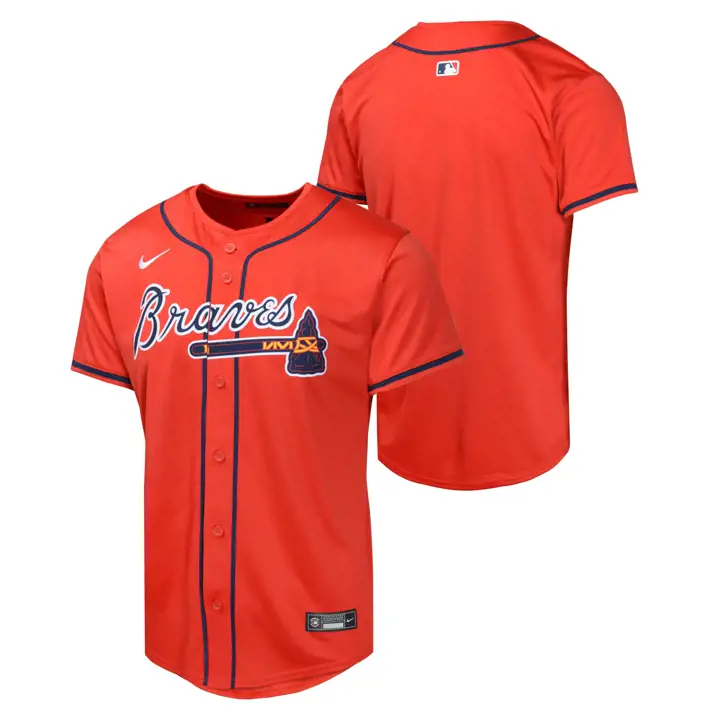 ATLANTA BRAVES MLB Maillot vierge limité jeunesse ALT 2 ROUGE
