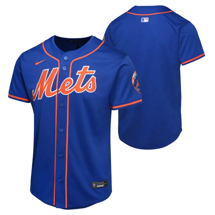 NEW YORK METS MLB Maillot jeune édition limitée vierge ALT 2 BLEU