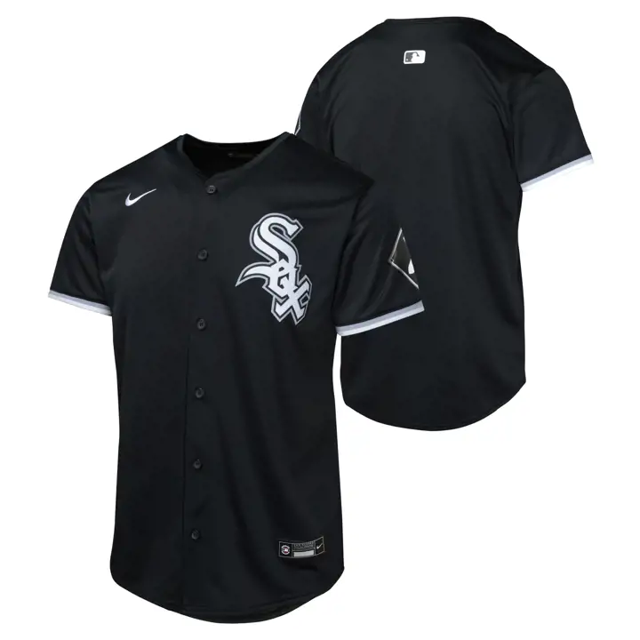 Maillot vierge limité CHICAGO WHITE SOX MLB pour jeune, ALT 2 NOIR