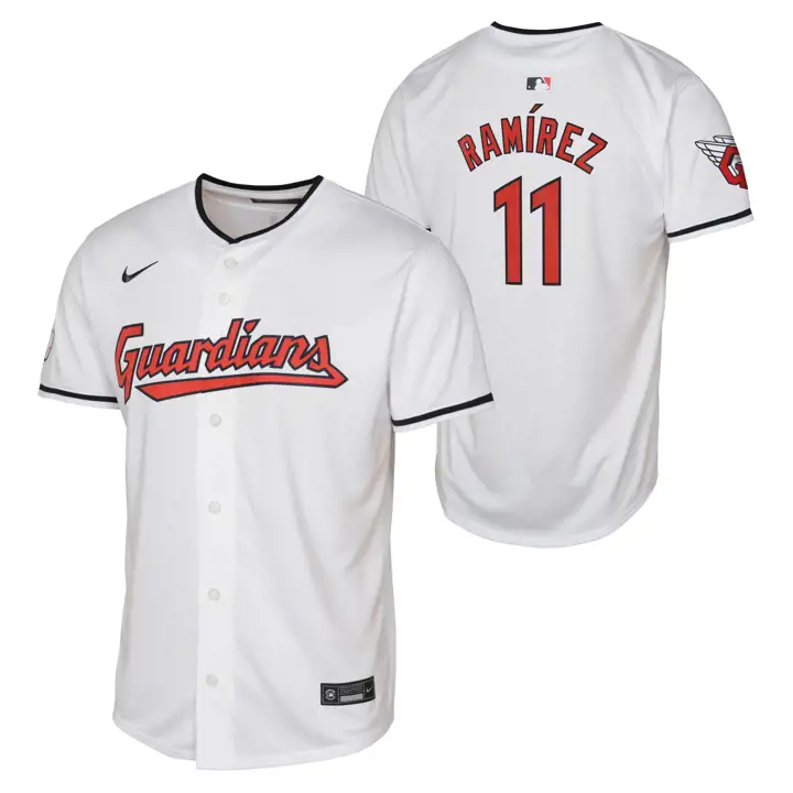 CLEVELAND GUARDIANS MLB Maillot Jeune Joueur Édition Limitée Domicile Jos