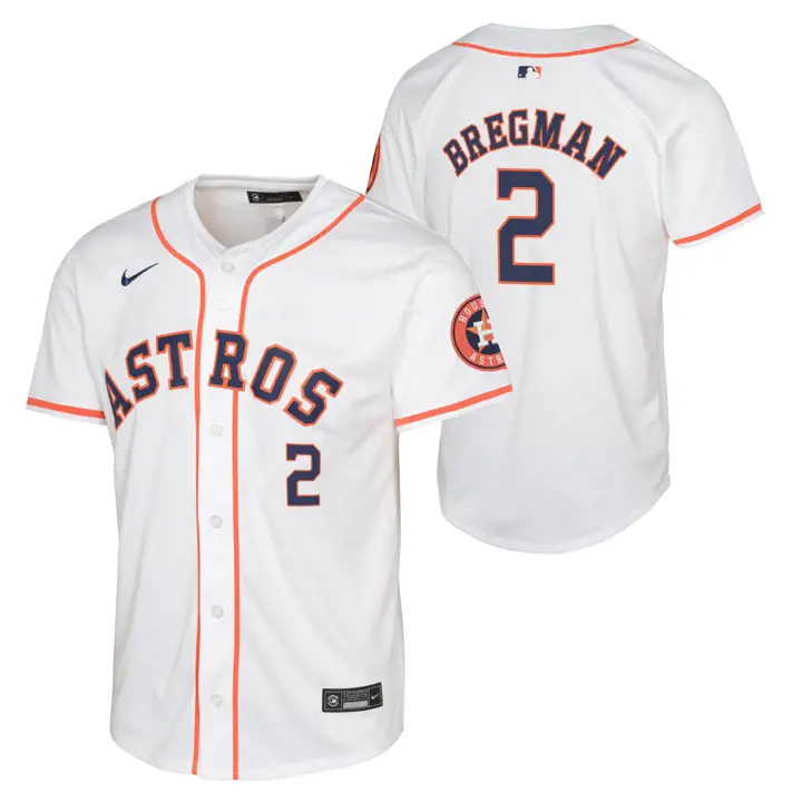 Maillot de joueur officiel Alex Bregman des Astros de Houston (MLB) pour jeune